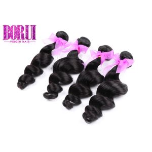 Unprocessed Malaysian Hair With Closure , 12a Malaysian Loose Wave Bundles