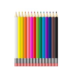 Quality Cheapest and Good Quality Colorful Lead School &amp; Office Wooden Pencil with eraser for sale