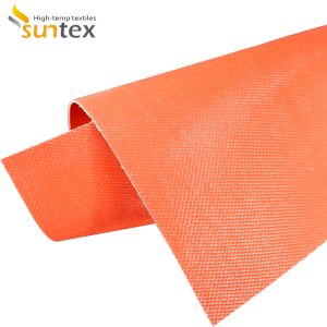 Silicone Coated Fiberglass Fabric Heat Resistant E-Glass 850g/m2