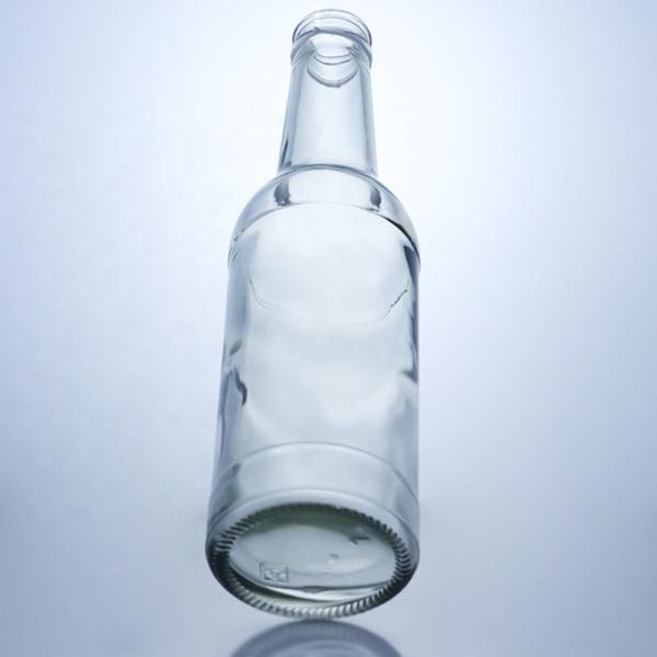 Flint Glass 276ml Brandy Vodka Tequila Glass Bottle With Cork For Body Material Glass