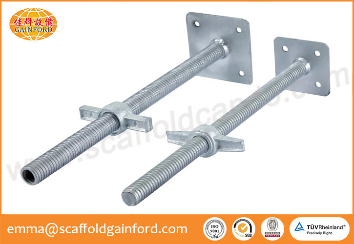 Adjustable galvanized painted scaffold base jack screw jack 600mm 780mmL for