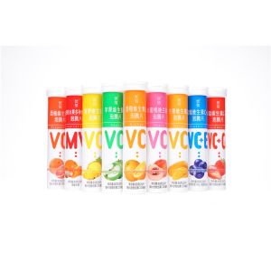 Strawberry Flavor Vitamin C Effervescent Tablets With Calcium To Boost Immune