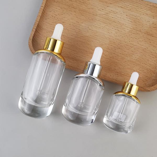Other Cosmetic CUSTOM Empty Oval Unique Essential Oils Glass Dropper Bottle for Hair Oil 15ml 30ml 50ml 1oz 2oz