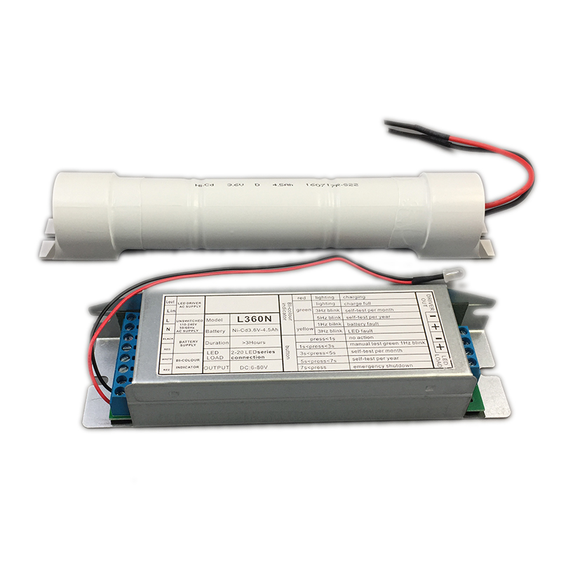 Rechargeable Emergency Conversion Kit LED Lamps Electronic Driver Ni-Cd Battery L360