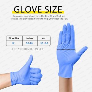 Breathable Exam Bulk Nitrile Disposable Gloves Medium