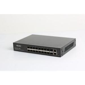 Hioso Fiber Switch 16 +2 Combo Uplink AC100V Optic Switch Support Web Snmp