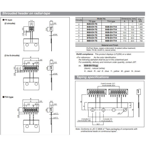 2.5mm Pitch JST EH Connectors Terminal BEH-001T-P0.6 SEH-001T-P0.6