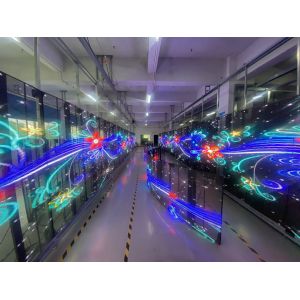 Transparent Poster Curtain Display LED Cylinder 62500 Points/Square Meter