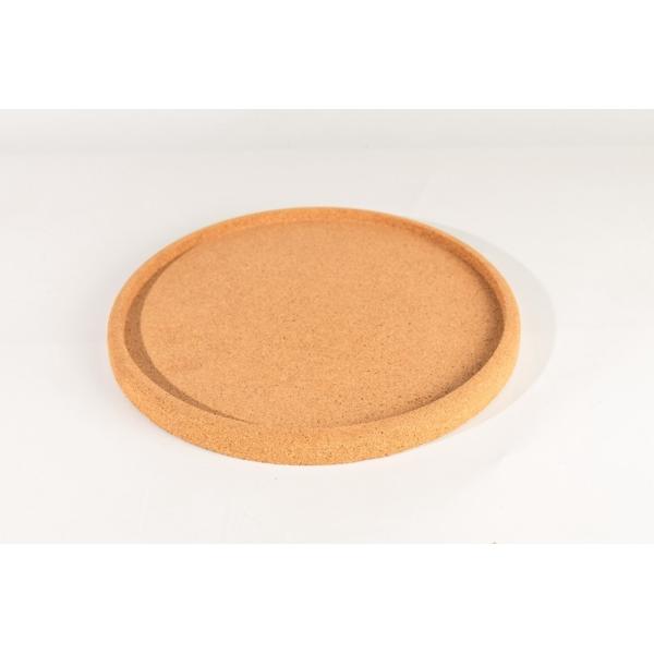 Factory Wholesale 11.75" Round Recycled Cork Tray for Fruit, Snacks or Coffee
