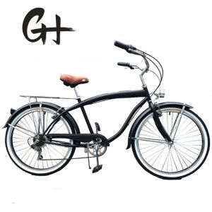 Quality Hard Frame 26&quot; Wheel Size Shimano 7 Speed American Rear Rack Men Beach Cruiser Bike for sale