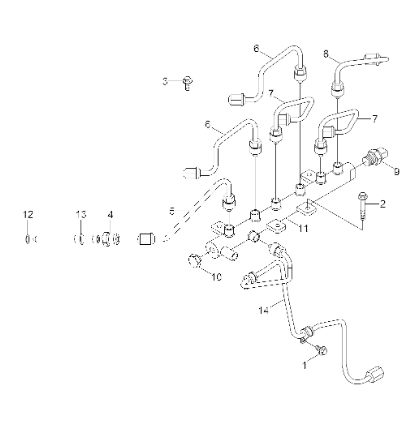 3979351 Fuel Transfer Tube Excavator Engine Parts Fitting For HYUNDAI R210LC7A R210NLC7A