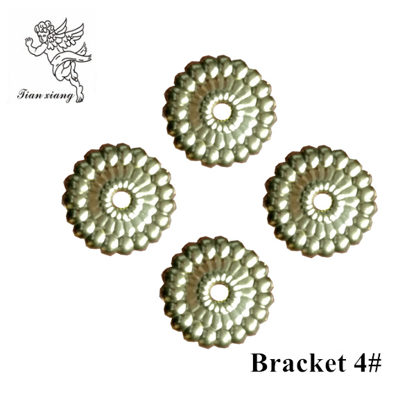 Gold Round Shape Parts Of A Coffin , Funeral Decoration Casket Accessories Bracket