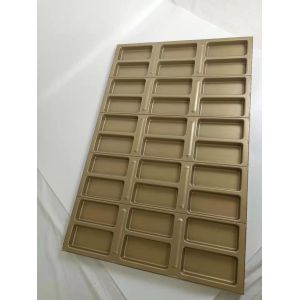 Gloden Color PTFE Coating Rectangle Hot Dog Bread Mold 30 Cavity