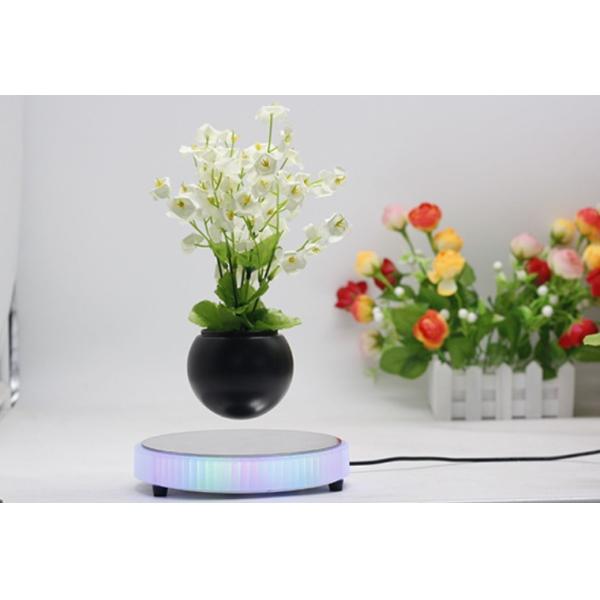 led light magnetic floating levitation bottom air bonsai planter trees flowerpot