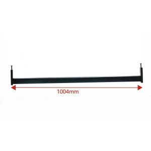 SGS Chrome Finish Black 3m Rod Rails For Wardrobe