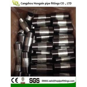 Quality zinc / galvanized Carbon Steel pipe fittings Sch40 NPT steel nipples pipe nipples for sale