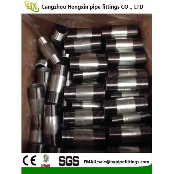 zinc / galvanized Carbon Steel pipe fittings Sch40 NPT steel nipples pipe