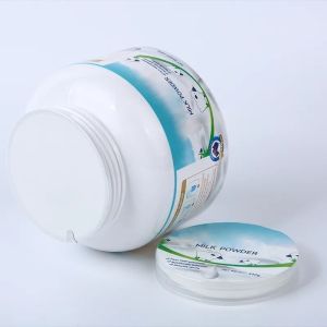 129*129*106MM White Color PET Protein Powder Jars High Durable Recyclable