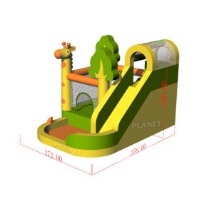 Commercial Adult Inflatable Giraffe Bouncy Castle With Air Blower