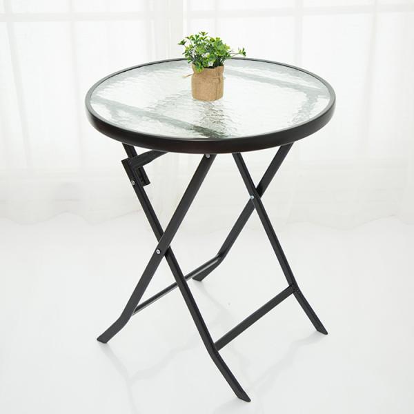 Embroidery or Printing Metal Glass Patio Dining Set for Outdoor Bistro Balcony Cafe