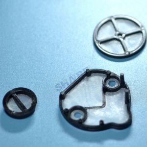 China Venting Sieve Flat Filter Plastic Fabric Mesh PA Pet Insert Over Moulded POM Plastic on sale