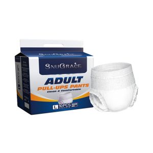 China Absorption Dry Surface Ultra Absorbent Adult Diaper Pants Type 0.05-0.1kg/pc for Market on sale