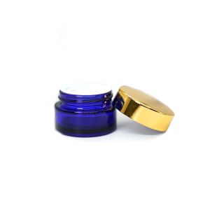 Hanya Glass Lotion Bottles 30g 50g Blue Cosmetics Glass Jar