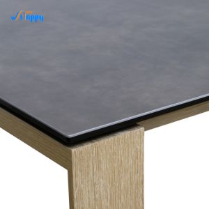 1800*900mm Modern white Fixed Ceramic top Dining Table, flat packed