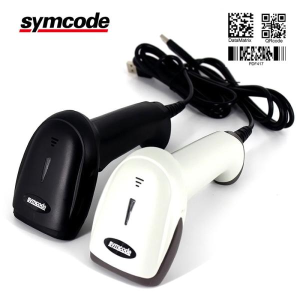 Wired Laser 2D Barcode Scanner / Usb Barcode Reader Improve Working Efficiency