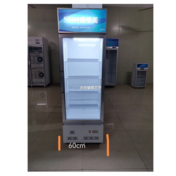 4 Layer Adjustable Shelf LED Single Door Upright Cooler With Direct Cooling