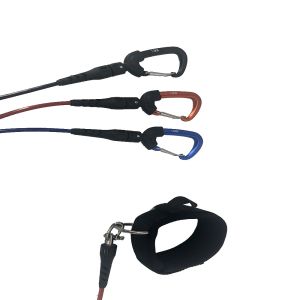 Aluminum Carabiner 106cm Neoprene Strap Scuba Diving Retractable Lanyard