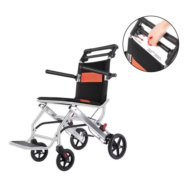 Buy Airplane use Foldable manual light weight travel transport wheelchair at wholesale prices