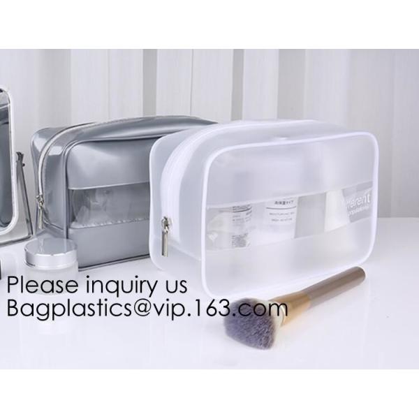 Wholesale price environmental PVC pouch Dotted Transparent Cosmetic Storage