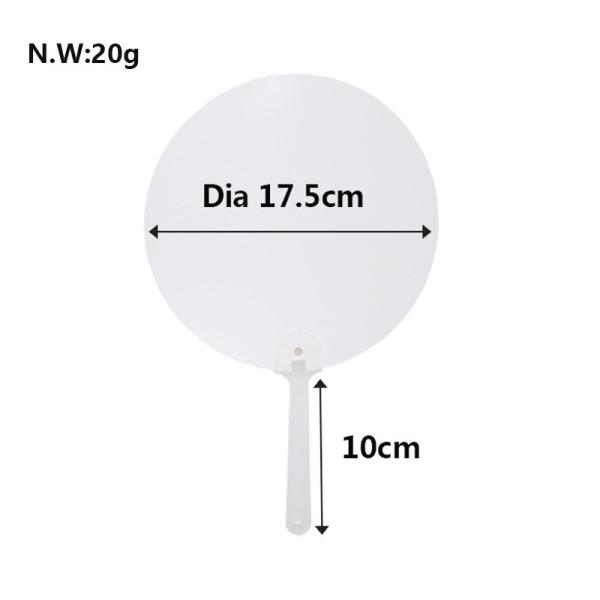 DIY Double-Sided Printed PET Plastic Sublimation Advertising Fan Promotional Gift Custom Hand Fans