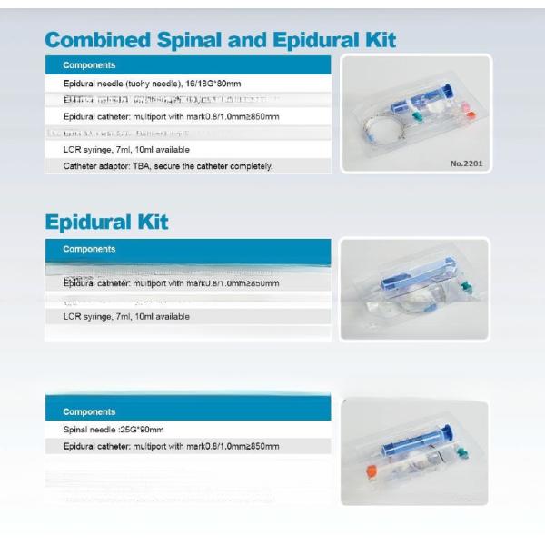 Buy Class I Disposable Anesthesia Epidural Kit for Injection Puncture at wholesale prices