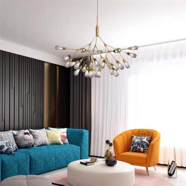 Luxury Pendant Lamp Glass Ball Chandeliers Decor Light Fixtures Magic Bean Ceiling Modern Glass Pendant Lamps