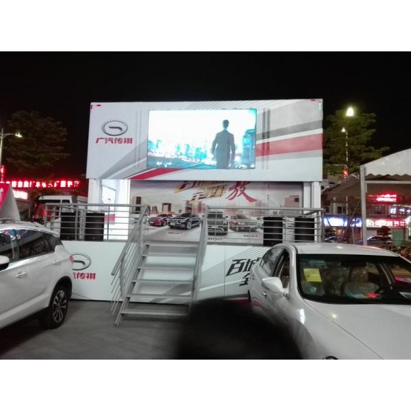 HD P10 Outdoor Mobile Led Advertising Vehicle , Full Color LED Screen Truck