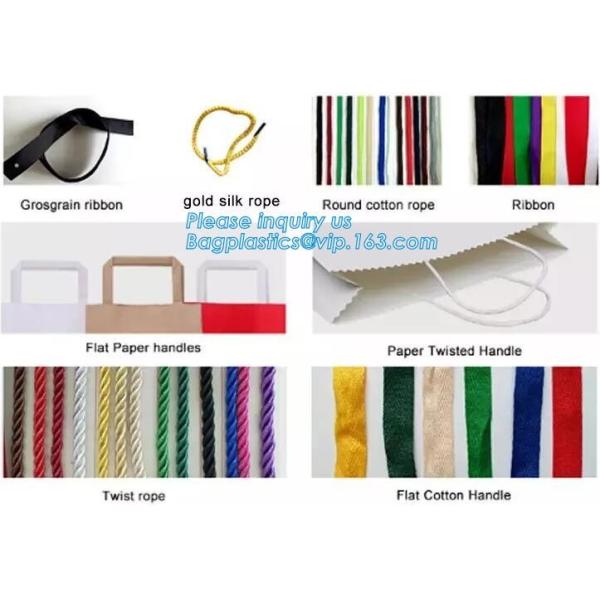 Gold foil stamp matt laminated black handle rope hair extension packaging bag red paper bag,Handle Brown Kraft Gift Pape