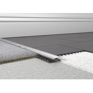 Aluminum Alloy Curved Carpet Transition Strips For Hotel Plaza