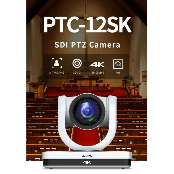 Professional Broadcasting System PTC-12SK PoE HD-MI 3G-SDI USB 4K30 UHD IP PTZ Camera