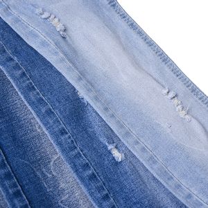 Twill Cotton Polyester Spandex Denim Fabric QY039-4 8.7Oz For Garment