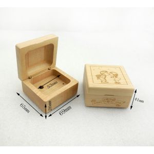 Natural Unfinished Small Wooden Jewelry Box