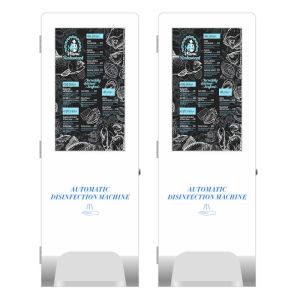 50000 Hours Life Floor Standing Digital Display Free Wash Hand Sanitizing LCD