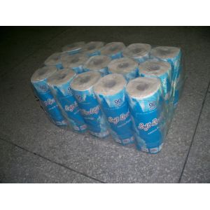 Quality Personalized Embossing Kitchen Paper Hand Towel Tissue 90 Sheets / Roll for sale