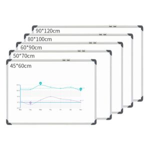 Silver Hanging Magnetic Whiteboard With Hooks Eco - Friendly Design