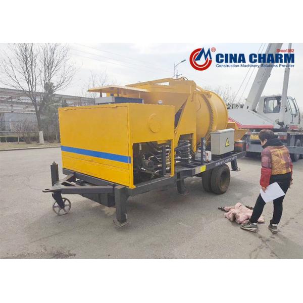 40m3 Per Hour Concrete Mixer With Pump Machine , Electric Concrete Mixer And Pump