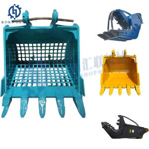 China Komatsu 10-115 Ton Excavator attachment Grate Customized Bucket For PC200 PC360 PC350 PC270 PC500 PC750 PC1100 PC1250 on sale