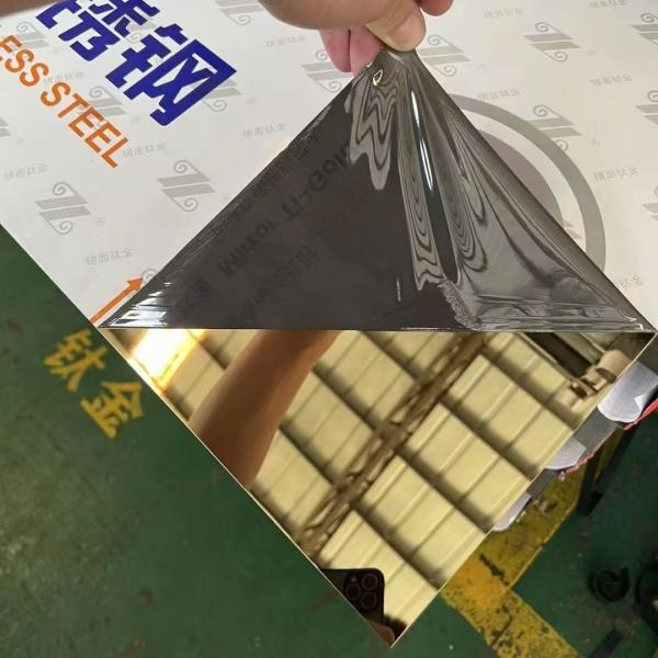 HONGWANG Stainless Steel Sheet Gold Mirror, Black Mirror Finishing With Anti-Fringer Print Treatment