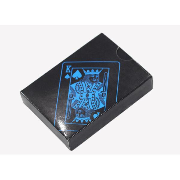 Buy CMYK Printing Blue And Black Plastic Poker Cards Waterproof at wholesale prices