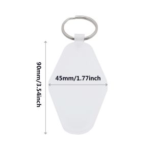 Single Sided Printing Sublimation Motel Keychain Acrylic Sublimation Keychain